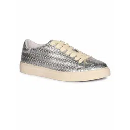 Viviblu Women Textured Leather Sneakers