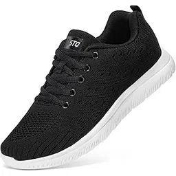 Walking Shoes Women Breathable Cushion Running Tennis Fashion Sneakers with Arch Support