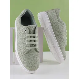 WALKWAY by Metro Women Woven Design Lace-Ups Sneakers