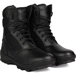 Warrior Combat Genuine Leather Military Men's Boots, High Ankle, Hard Toe 023
