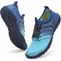 Water Shoes Mens Womens Beach Swim Shoes Quick-Dry Aqua Socks Pool Shoes for Surf Yoga Water Aerobics (G-Classic Blue, 39)