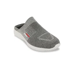 WBNY Men Grey Woven Design Lightweight Mules