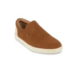 WBNY Men Tan Slip-On Sneakers