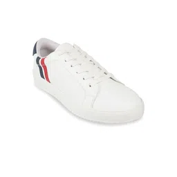 WBNY Men White Striped Lightweight Sneakers