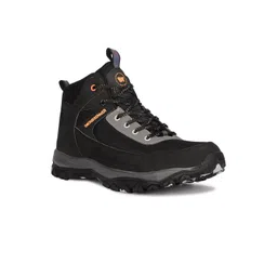 Weinbrenner Men Round Toe Mid-Top Lace-Ups Biker Boots