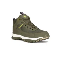 Weinbrenner Men Round Toe Mid-Top Lace-Ups Biker Boots