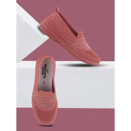 WELCOME Women Textured Mesh Slip-On Sneakers