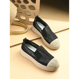 West Port Women Textured Slip-On Sneakers