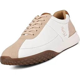 White and Beige Sneaker for Men | Comfortable Sneaker | LSP-SNK-AVI009-WHBG