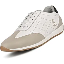 White and Beige Sneaker for Men | Comfortable Sneaker | LSP-SNK-AVI010-WHNU