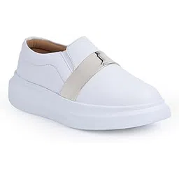 White Sneakers for Women & Girls | Trendy & Lightweight Casual Shoes