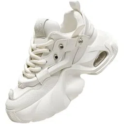 White Sports Shoes for Men | Stylish Running, Gym & Casual Sneakers | Lightweight & Breathable | Trendy Footwear for Boys | Sizes 6-10