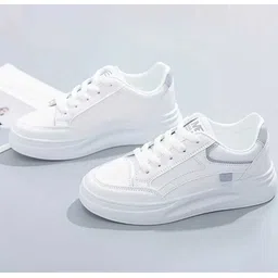 White Trending Stylish Casual Shoes For Girls Sneakers For Women