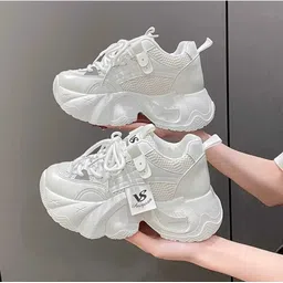 White Trending Stylish Casual Shoes Sneakers For Women