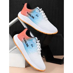 WHITE WALKERS Men Mesh Textured Lace-Ups Sneakers