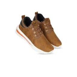WIN9 Men Tan Colourblocked Sneakers