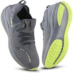 Wine Sports Shoes for Men, Lace-Up with Style & Comfort, Lightweight Anti Skid Shoe for Running, Walking, Gym, Trekking and Hiking, Casual Footwear for Gents