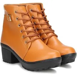 Women & Girls Lace Up Block Heel Lace-up Boots GNNP777-P