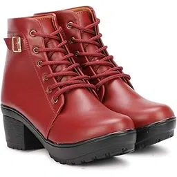 Women & Girls Lace Up Block Heel Lace-up Boots GNNP777-P