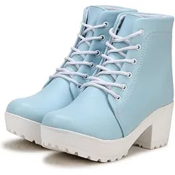 Women & Girls Lace Up Block Heeled Classic Boots GNNPPN1-P