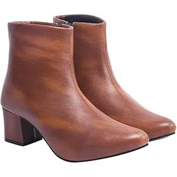 Women & Girls Smart Casual Solid Zip Closure Boots