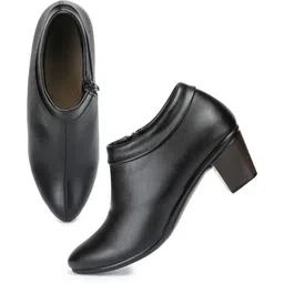 Women Ankle Boots, Side Zip, Pump heel shoes for girls Boots For Women