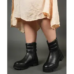 Women Ankle-Length Block Heeled Boots