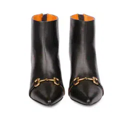 Women Ankle-Length Boots with Metal Accent