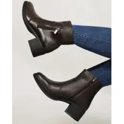 Women Ankle-Length Boots with PU Upper