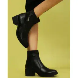 Women Ankle-Length Boots with PU Upper