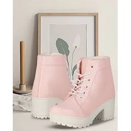 Women Ankle-Length Boots with PU Upper
