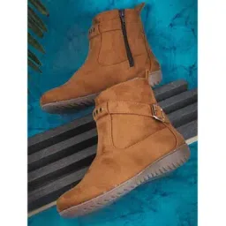 Women Ankle-Length Boots with Side Zip Lock