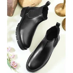 Women Ankle-Length Boots with Slip-On Styling