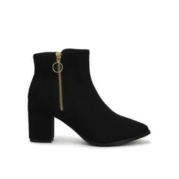 Women Ankle-Length Boots with Suede Upper