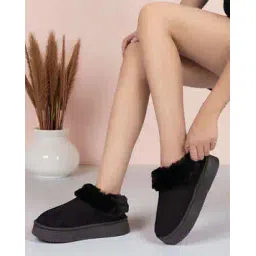 Women Ankle-Length Boots with Suede Upper