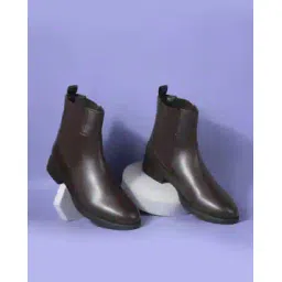 Women Ankle-Length Boots with Synthetic Upper
