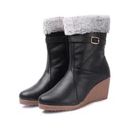 Women Ankle-Length Boots with Zip Closure