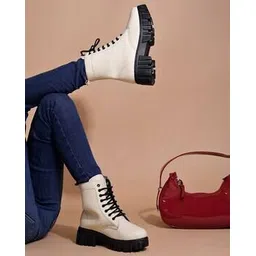 Women Ankle-Length Lace-Up Boots