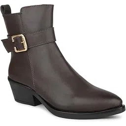 Women Black Block-heeled Chelsea Boots Clog