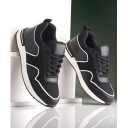 Women Black Casual Chunky Colourlocked Sneakers Shoes Sneakers For Women