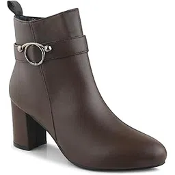 Women Block-Heeled Black Boots