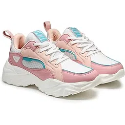 Women BLOSSOM-12 Running and Casual wear Running Shoes with Laces, Lightweight and Comfortable Shoes Gym and Sports Shoes for Women & Girls with Stylish Design