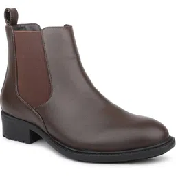 Women Brown Mid-Top Chelsea Boots Boots For Women