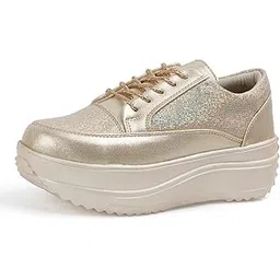 Women Casual Wedding I Glittery Embellished Sneakers I Comfortable and Stylish I Lightweight Stylish Shoes for Girls LBCNV4044