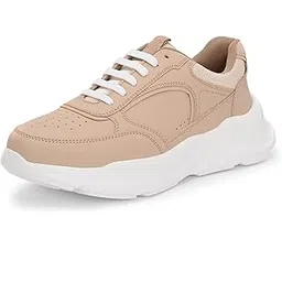 Women Chunky Sneaker | Cushioned Insole for Comfort | Stylish Lace-Up Design | Perfect for Casual Shoe for Girls (A6850)