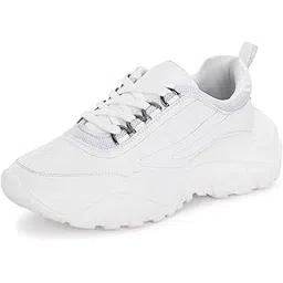 Women Chunky Sneaker | Cushioned Insole for Comfort | Stylish Lace-Up Design | Perfect for Casual Shoe for Girls