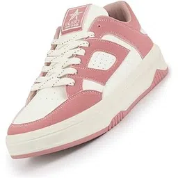 Women Colorblocked Low Top Casual Shoes | Classic Lace-up Dress Sneakers | Memory Cushioned Insole