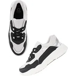 Women Comfortable Laceup Snakeer with Heels, for for Casual, Walking & Daily Use