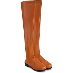 women Fashion Lace Up Over Knee High Boots Pull On Heels Stylish For Womens & Girls