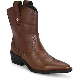 Women Faux Leather Casual Chelsea Cowboy Boots EPW9101_P